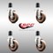Service Caster 4 Inch 316SS High Temp Glass Filled Nylon 1-3/4 Inch Expanding Stem Caster Set SCC-SS316EX20S414-GFNSHT-134-4 - alternate 2